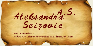 Aleksandra Seizović vizit kartica